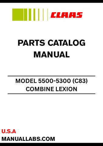Discover the essential CLAAS Combine Lexion 5500-5300 Parts Catalogue Manual, specifically designed for serial numbers C8310011 to C8399999. This comprehensive guide provides detailed information on all parts and components, ensuring you have the right resources at your fingertips for maintenance and repairs.