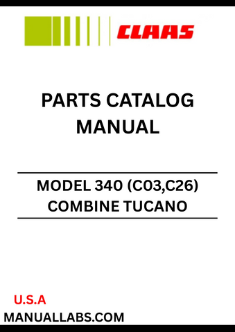 Discover the essential CLAAS Combine Tucano 340 Parts Catalogue Manual, designed specifically for serial numbers C0300011 to C0399999. This comprehensive guide provides detailed information on all parts, ensuring you have the right components for maintenance and repairs.