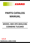 Discover the essential CLAAS Combine Tucano 480-470 Parts Catalogue Manual, designed specifically for serial numbers C3600011 to C3699999. This comprehensive guide provides detailed information on all parts, ensuring you have the right components for maintenance and repairs.