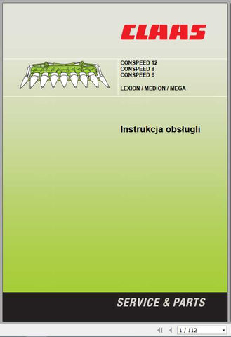 Discover the essential CLAAS CONSPEED Operator’s Manual, available in a convenient PDF format. This comprehensive guide covers the CONSPEED 12, CONSPEED 8, and CONSPEED