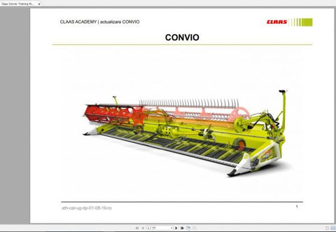 Enhance your operational efficiency with the CLAAS Convio Training Manual, available in a convenient PDF format. This comprehensive guide is designed to provide you with essential insights and practical knowledge about the CLAAS Convio header, ensuring you maximize its performance in the field.