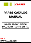 Discover the CLAAS Digital Solution Steering System S3 (B82) Parts Catalogue Manual, specifically designed for serial numbers B8200001 to B8299999. This comprehensive manual is an essential resource for anyone looking to maintain or repair their steering system with precision and confidence.