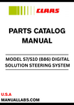 Enhance your CLAAS machinery's performance with the CLAAS Digital Solution Steering System S7/S10 (B86) Parts Catalogue Manual. Designed specifically for serial numbers B8600001 to B8699999, this comprehensive manual provides detailed insights into the steering system components, ensuring you have the right information at your fingertips for efficient maintenance and repairs.