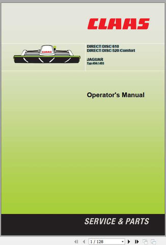 Discover the essential CLAAS Direct Disc 610 and 520 Comfort Operator’s Manual, now available in a convenient PDF format. This comprehensive guide is designed to enhance