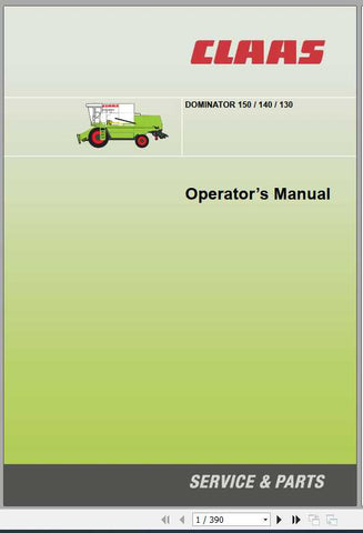 Unlock the full potential of your CLAAS DOMINATOR 150, 140, and 130 with our comprehensive Operator’s Manual in PDF format. This essential guide is designed to provide