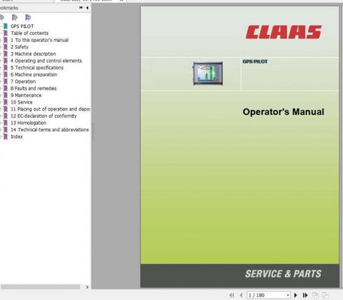 Enhance your farming efficiency with the CLAAS EASY GPS Pilot Operator’s Manual, now available in a convenient PDF format. This comprehensive guide is designed to help you navigate the advanced features of your CLAAS GPS Pilot system, ensuring you get