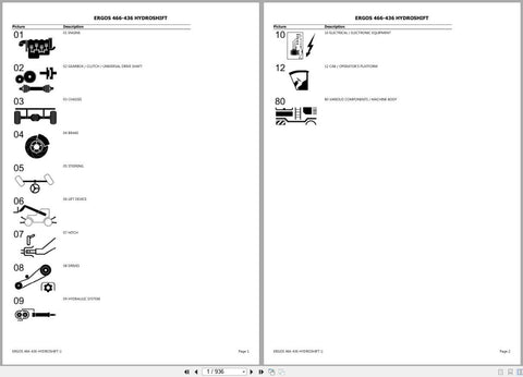 Discover the ultimate resource for maintaining your CLAAS ERGOS 466-436 with the comprehensive Hydroshift Spare Parts Catalogue Manual. This PDF file is meticulously organized to provide you with detailed diagrams, part numbers, and specifications, ensuring you can easily identify and order the exact components you need. Whether you're a professional mechanic or a dedicated DIY enthusiast, this manual is an essential tool for keeping your machinery running smoothly and efficiently. Invest in your equipment'