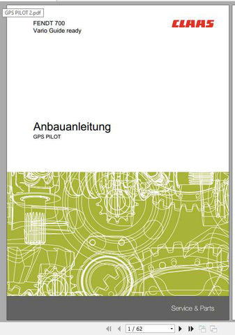 Discover the essential CLAAS Fendt 700 Vario Guide Ready Fitting Instruction Manual, now available in a convenient PDF format. This comprehensive guide is designed to streamline the installation process, ensuring that you can set up your equipment with confidence and ease.
