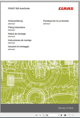 Enhance your farming efficiency with the CLAAS Fendt 800 AutoGuide Fitting Instruction Manual, available in a convenient PDF format. This comprehensive guide provides step-by-step instructions for seamlessly integrating AutoGuide technology into your Fendt 800 series tractor, ensuring optimal performance and precision in your agricultural tasks.
