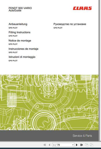 Enhance your farming efficiency with the CLAAS Fendt 900 Vario Autoguide Fitting Instruction Manual, now available as a convenient PDF file. This comprehensive guide provides step-by-step instructions to seamlessly integrate the Autoguide system into your Fendt 900