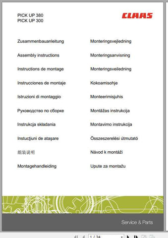 Introducing the CLAAS Forage Harvesters Direct Disc 600 and 500 Assembly Instruction Manual, a comprehensive PDF guide designed to streamline your assembly process