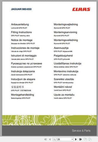 Enhance your CLAAS forage harvester's efficiency with our comprehensive GPS Pilot Steering Valve Fitting Instruction Manual. This PDF file provides step-by-step guidance, ensuring a seamless installation process that maximizes your machine's performance