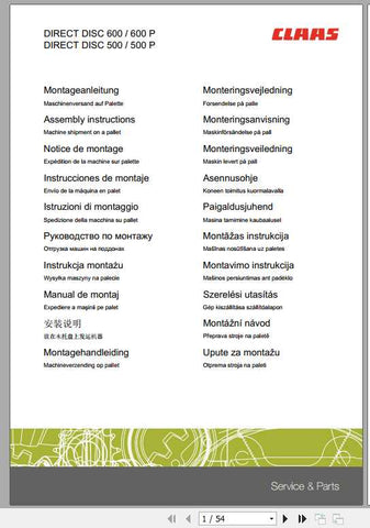 Discover the essential CLAAS Forage Harvesters Liner Assembly Instruction Manual, designed specifically for the Liner 1700 Twin and Liner 1600 Twin models. This comprehensive