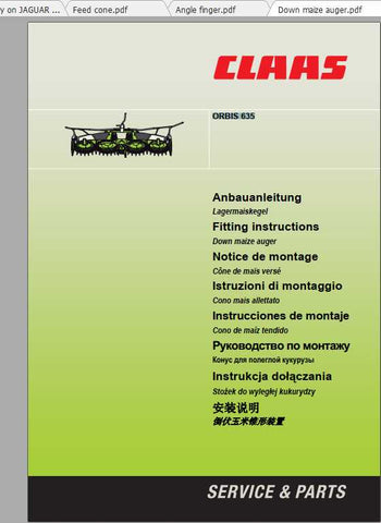 Enhance your CLAAS forage harvester experience with the ORBIS 600 and 635 Fitting Instruction Manual, available in a convenient PDF format. This comprehensive guide is designed to streamline the installation process, ensuring that you can maximize the efficiency of your equipment with ease.
