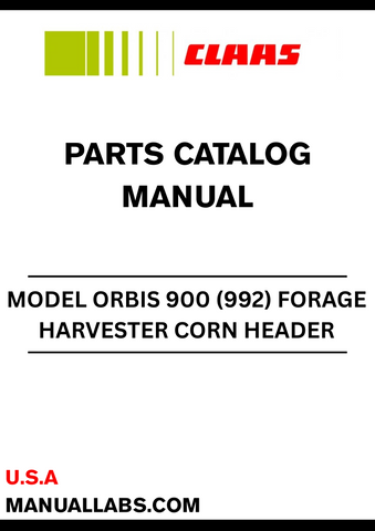 Discover the comprehensive CLAAS Forage Harvester Corn Header Orbis 900 Parts Catalogue Manual, specifically designed for serial numbers 99201457 to 99209999. This essential resource provides detailed diagrams and specifications, ensuring you have all the information needed for efficient maintenance and repairs.