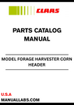 Discover the essential CLAAS Forage Harvester Corn Header Parts Catalogue Manual, specifically designed for serial number E0579. This comprehensive guide provides detailed information on all parts and components, ensuring you have the right resources at your fingertips for maintenance and repairs.
