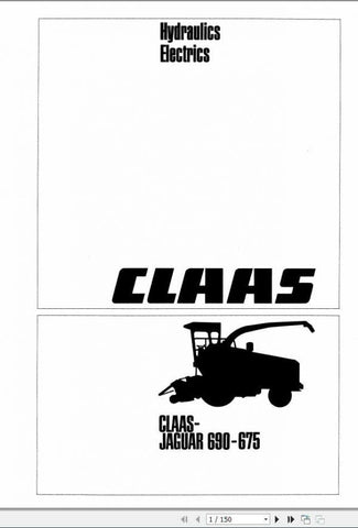 Introducing the CLAAS Forage Harvester Jaguar 690 – 675 Hydraulics & Electrics Systems Manual, a comprehensive PDF guide designed for operators and technicians alike. This manual provides in-depth insights into the hydraulic and electrical systems of the Jaguar