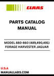 Discover the essential CLAAS Forage Harvester Jaguar 880-860 Parts Catalogue Manual, designed specifically for serial numbers 49000011 to 49099999. This comprehensive guide provides detailed information on all parts, ensuring you have the right components for optimal performance and maintenance of your forage harvester.