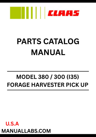 Discover the essential CLAAS Forage Harvester Pick Up 380 / 300 Parts Catalogue Manual, designed specifically for serial numbers I3501001 to I3509999. This comprehensive guide provides detailed information on all parts, ensuring you have the right components for optimal performance and maintenance of your forage harvester.