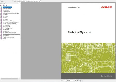 Unlock the full potential of your CLAAS JAGUAR 880-830 with our comprehensive Technical System Service Manual, available in a convenient PDF format. This essential resource provides detailed insights into the operational mechanics and maintenance procedures, ensuring your equipment runs smoothly and efficiently.

