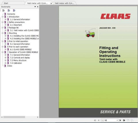 Enhance your operational efficiency with the CLAAS JAGUAR 900 – 830 Operator’s Manual, now available in a convenient PDF format. This comprehensive guide is designed