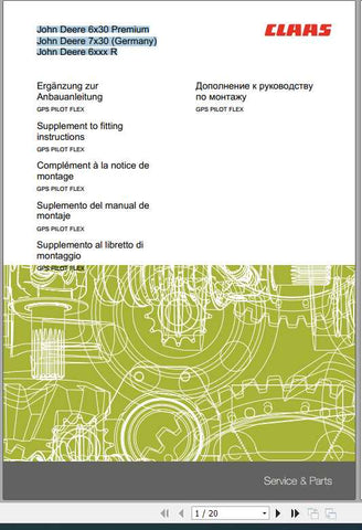  Enhance your farming efficiency with the CLAAS JOHN DEERE 6×30 PREMIUM 7×30 6XXX R Fitting Instruction Manual, available in a convenient PDF format. This comprehensive guide provides step-by-step instructions tailored for your equipment, ensuring you can easily navigate the fitting process with confidence.
