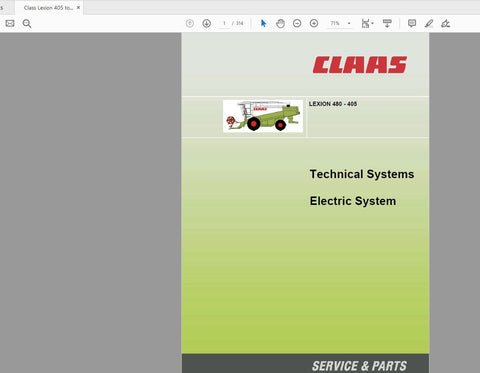 Unlock the full potential of your CLAAS LEXION 405 to 480 with our comprehensive Technical Hydraulic Electric Systems Operators Repair Manual. This PDF file is meticulously designed to provide you with in-depth insights and step-by-step guidance