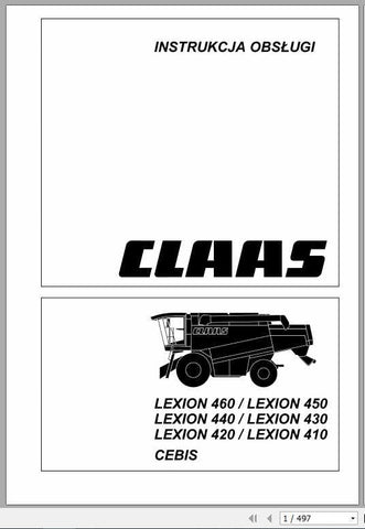 Unlock the full potential of your CLAAS LEXION 460 with the comprehensive 401 CEBIS Operator’s Manual, now available in a convenient PDF format. This essential guide provides