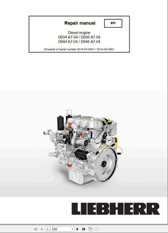 Unlock the full potential of your CLAAS Liebherr engines with our comprehensive Repair Manual for models D934 A7-04, D936 A7-04, D944 A7-04, and D946 A7-04. This PDF file is meticulously crafted to provide you with detailed insights and step-by-step