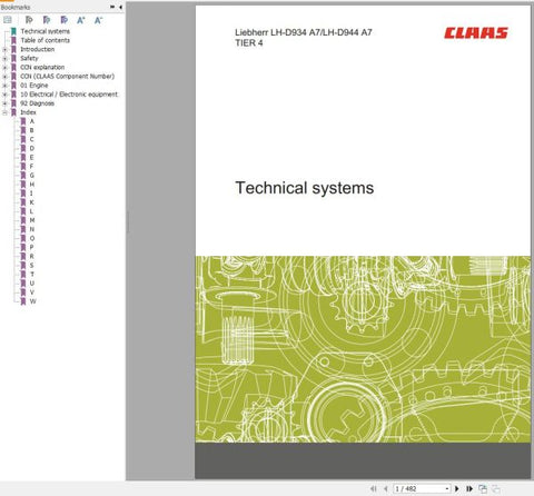 Unlock the full potential of your CLAAS Liebherr engine with the comprehensive Technical Systems Manual for the LH-D934A7 and LH-D944A7 models. This PDF file is an essential resource for operators and technicians, providing in-depth insights