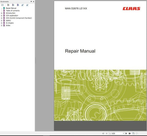 Unlock the full potential of your CLAAS MAN Engine with the D2676 LE1XX 00 0302 851 2 Repair Manual. This comprehensive PDF file is designed to provide you with detailed insights and step-by-step instructions for effective maintenance and repair, ensuring your engine