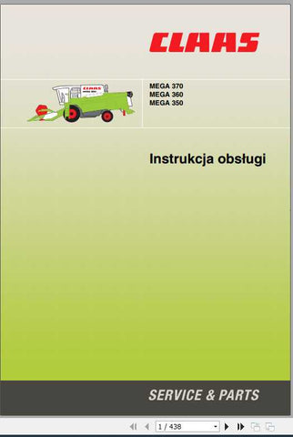 Unlock the full potential of your CLAAS MEGA 370, MEGA 360, and MEGA 350 with our comprehensive Operator’s Manual in PDF format. This essential guide provides detailed instructions