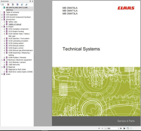 Discover the ultimate resource for your CLAAS Mercedes-Benz engine with the OM470LA, OM471LA, and OM473LA Technical Systems Manual. This comprehensive PDF file is designed to provide you with in-depth technical information, ensuring you have everything you need to maintain and troubleshoot your engine effectively
