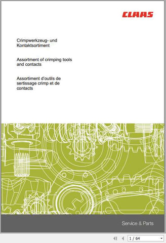 Discover the essential CLAAS Miscellaneous Assortment of Crimping Tools and Contacts Operator’s Manual, now available in a convenient PDF format. This comprehensive guide is designed