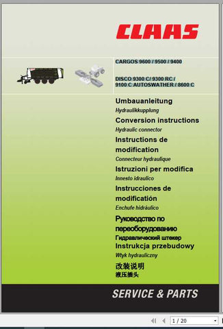 Unlock the full potential of your CLAAS mowers with our comprehensive Conversion Instructions