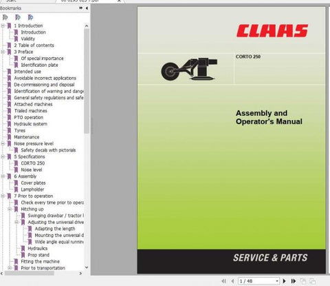 Ensure your CLAAS Mowers Corto 250 operates at peak performance with our comprehensive Assembly Instruction Manual. This PDF file provides clear, step-by-step guidance, making the assembly process straightforward and efficient for users of all skill levels