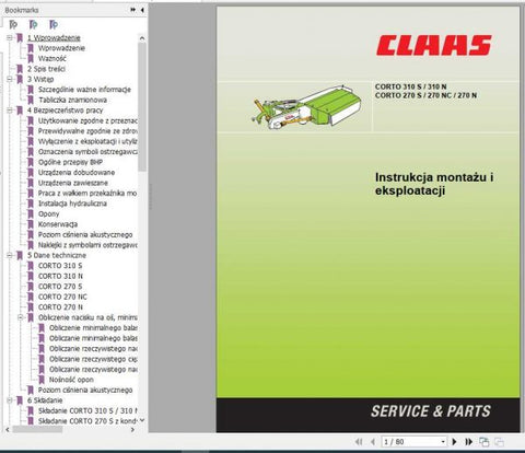 Discover the essential CLAAS Mowers Assembly Instruction Manual for models CORTO 310S, 310N, 270S, 270NC, and 270N. This comprehensive PDF file provides clear, step