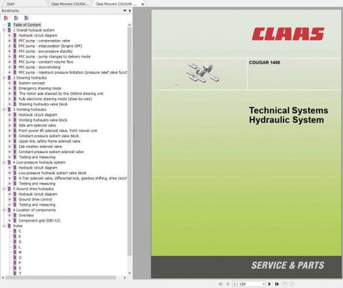 Unlock the full potential of your CLAAS Cougar 1400 with our comprehensive Hydraulic & Electric System Manual, available in a convenient PDF format. This essential guide provides detailed insights into the operation and maintenance of your mower, ensuring optimal performance and longevity