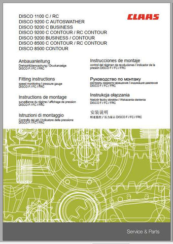 Enhance your mowing efficiency with the CLAAS Mowers Disco 1100, Disco 9200, and 8500 Fitting Instruction Manual. This comprehensive PDF file provides clear, step-by-step guidance to ensure proper installation and maintenance of your equipment, maximizing performance and longevity.