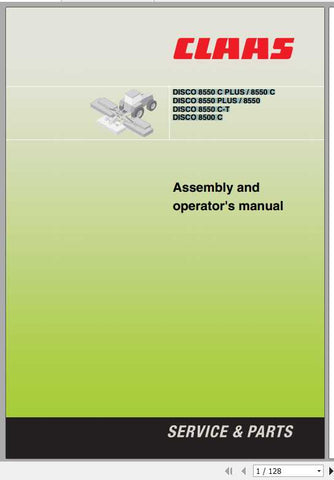 Discover the essential CLAAS Mowers DISCO 8550 C Plus and DISCO 8500 C Operator’s Manual, now available in a convenient PDF format. This comprehensive guide is designed