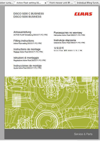 Enhance your mowing efficiency with the CLAAS Mowers DISCO 9200 and 8500 C RC Fitting Instruction Manual. This comprehensive PDF file provides detailed guidance to ensure proper installation and maintenance of your mowers, maximizing their performance and longevity.

