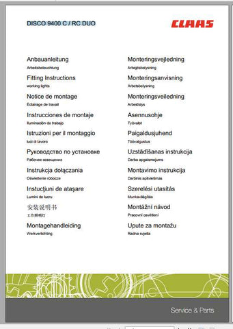 Enhance your mowing efficiency with the CLAAS Mowers DISCO 9400 C RC Fitting Instruction Manual, available in a convenient PDF format. This comprehensive guide provides step-by-step instructions to ensure proper installation and maintenance of your mower, maximizing its performance and longevity.
