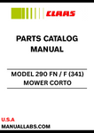 Discover the essential CLAAS Mower Corto 290 FN/F Parts Catalogue Manual, designed specifically for serial numbers 34101001 to 34199999. This comprehensive guide provides detailed information on all parts, ensuring you have the right components for maintenance and repairs.