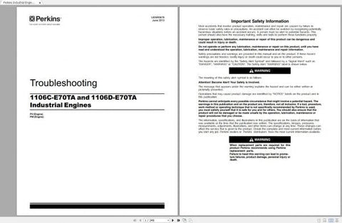 Unlock the full potential of your CLAAS Perkins Industrial Engines with the comprehensive Troubleshooting Manual for models 1106C-E70TA and 1106D-E70TA. This PDF file is an essential resource for mechanics and operators alike, providing detailed