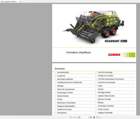 Unlock the full potential of your CLAAS QUADRANT 5200 with our comprehensive Driver Training Manual, available in a convenient PDF format. This essential guide is designed to enhance your operational skills, ensuring you maximize efficiency and performance while using this advanced baler.
