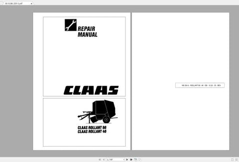 Don't let mechanical issues slow you down. Invest in the CLAAS ROLLANT 160 66 (008) Repair Manual today and gain access to invaluable information that will save you time and money on repairs.