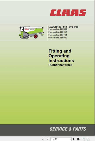 Discover the essential CLAAS Rubber Half-Track Lexion 600 – 560 Terra-Trac Operator’s Manual, now available in a convenient PDF format. This comprehensive guide is designed to enhance your understanding and operation of the Lexion 600 series, ensuring you get the