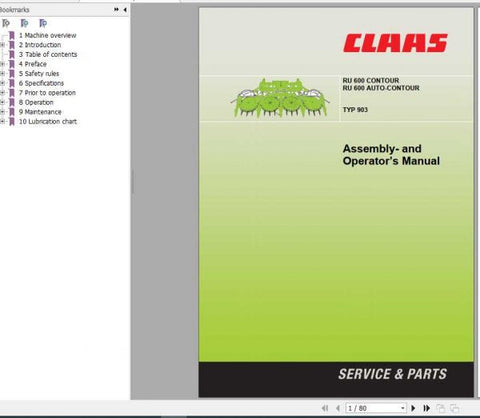Discover the essential CLAAS RU 600 Contour Auto-Contour Operator’s Manual, now available in a convenient PDF format. This comprehensive guide is designed to enhance your