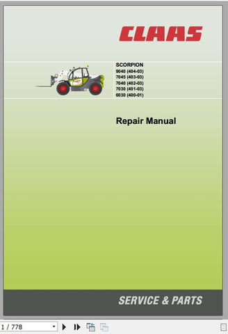 Unlock the full potential of your CLAAS SCORPION with our comprehensive Repair Manual, available in a convenient PDF format