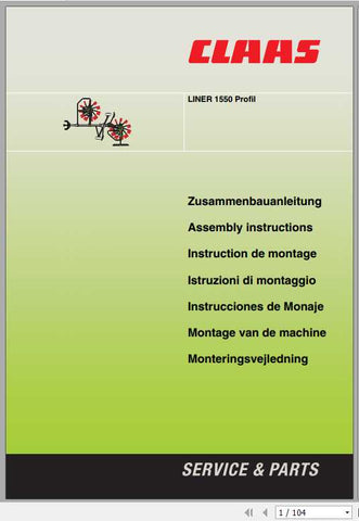 Enhance your CLAAS SWATHER experience with the comprehensive Liner 1550 Profil Assembly